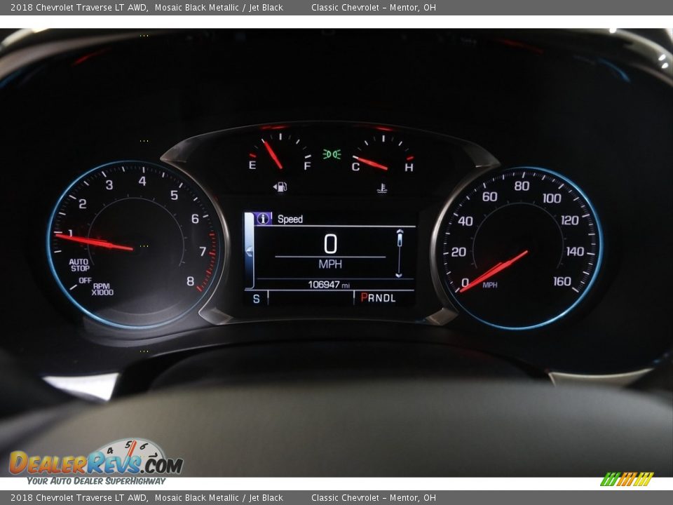 2018 Chevrolet Traverse LT AWD Mosaic Black Metallic / Jet Black Photo #8