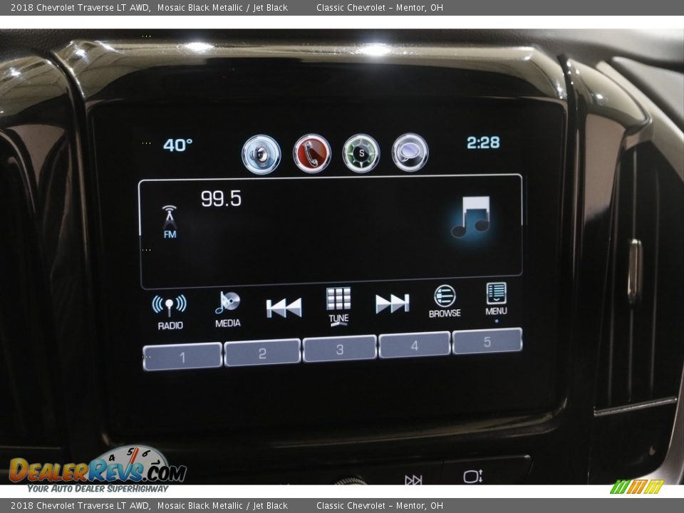 2018 Chevrolet Traverse LT AWD Mosaic Black Metallic / Jet Black Photo #10