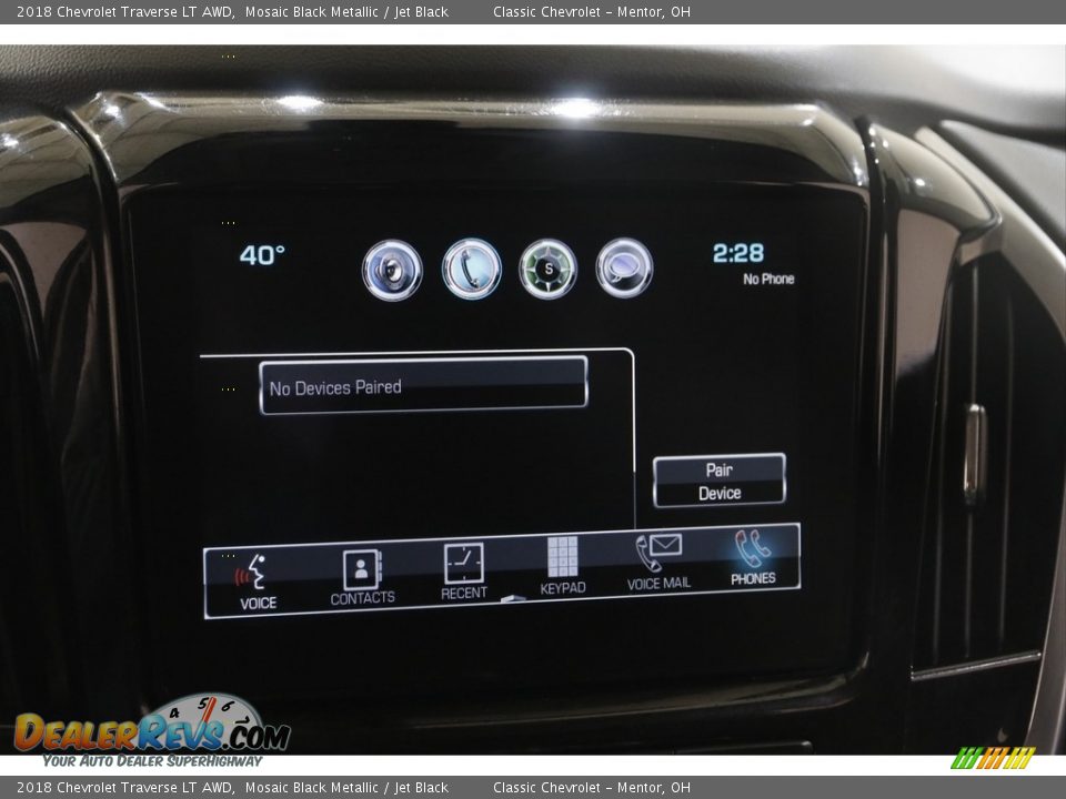 2018 Chevrolet Traverse LT AWD Mosaic Black Metallic / Jet Black Photo #11