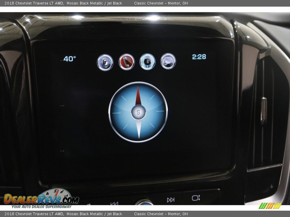 2018 Chevrolet Traverse LT AWD Mosaic Black Metallic / Jet Black Photo #12