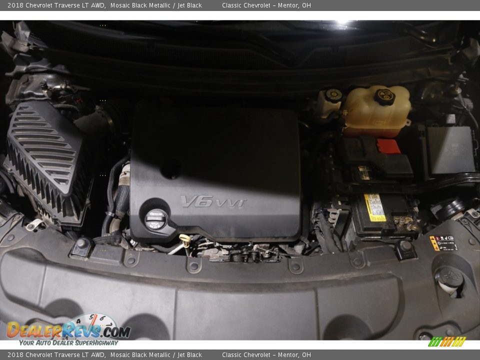 2018 Chevrolet Traverse LT AWD Mosaic Black Metallic / Jet Black Photo #22