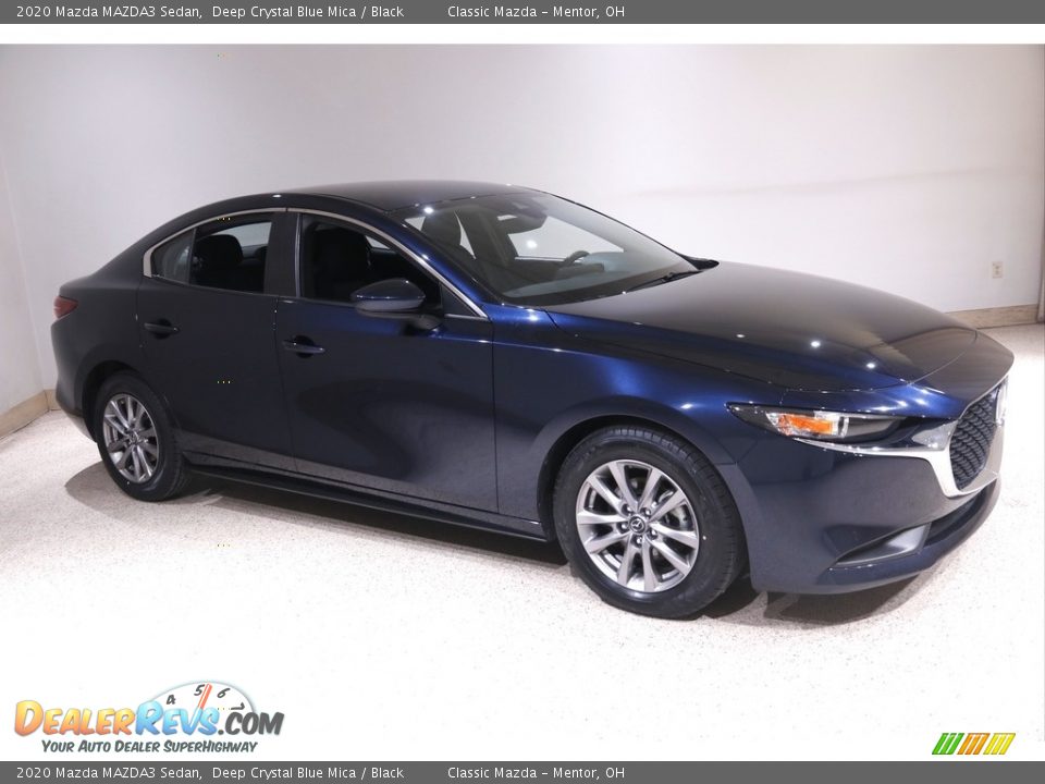 2020 Mazda MAZDA3 Sedan Deep Crystal Blue Mica / Black Photo #1