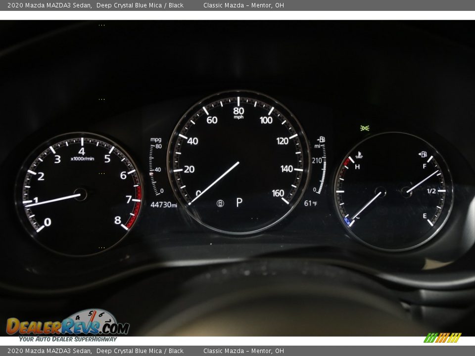 2020 Mazda MAZDA3 Sedan Deep Crystal Blue Mica / Black Photo #8