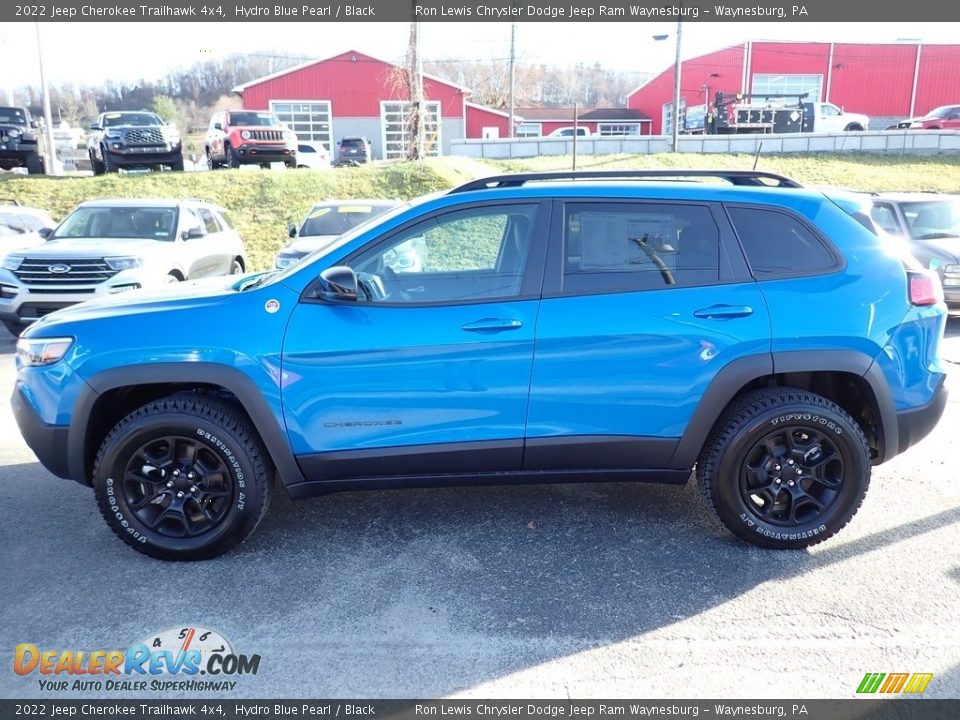 2022 Jeep Cherokee Trailhawk 4x4 Hydro Blue Pearl / Black Photo #2