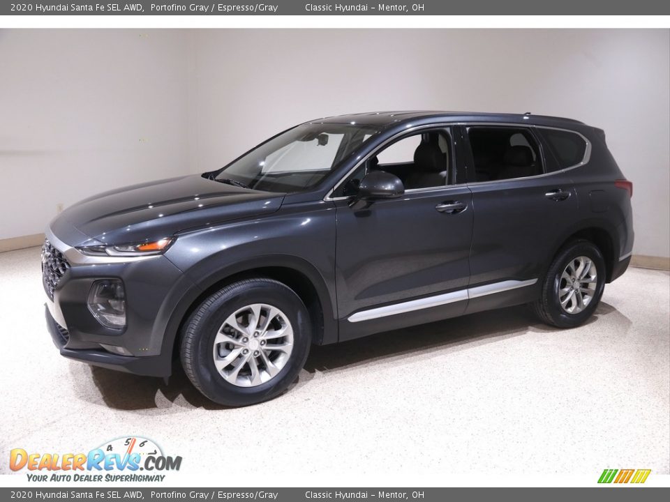 2020 Hyundai Santa Fe SEL AWD Portofino Gray / Espresso/Gray Photo #3