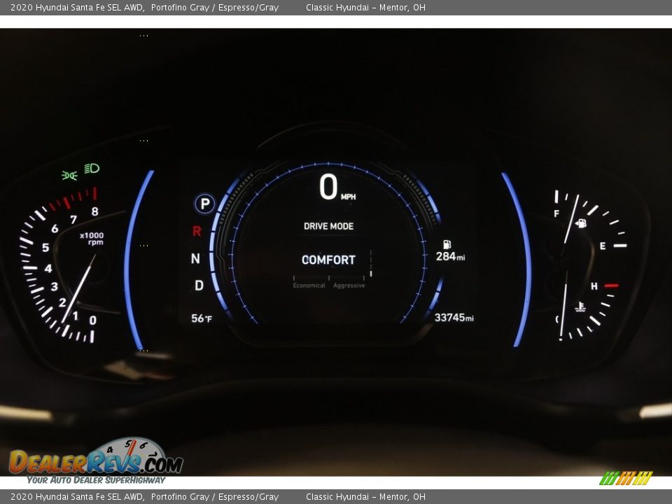 2020 Hyundai Santa Fe SEL AWD Portofino Gray / Espresso/Gray Photo #8