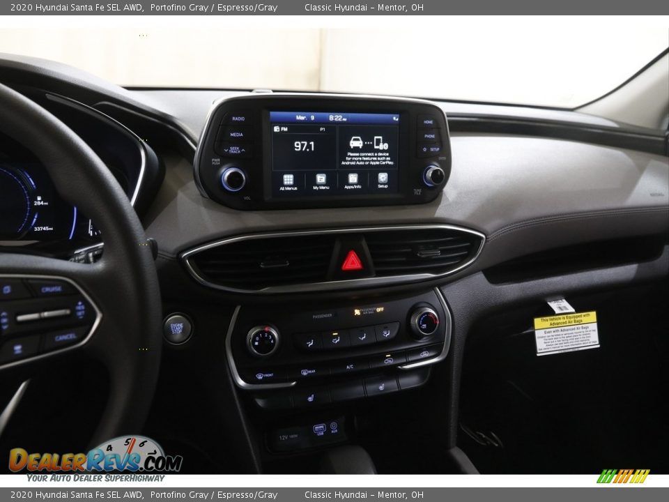 2020 Hyundai Santa Fe SEL AWD Portofino Gray / Espresso/Gray Photo #9