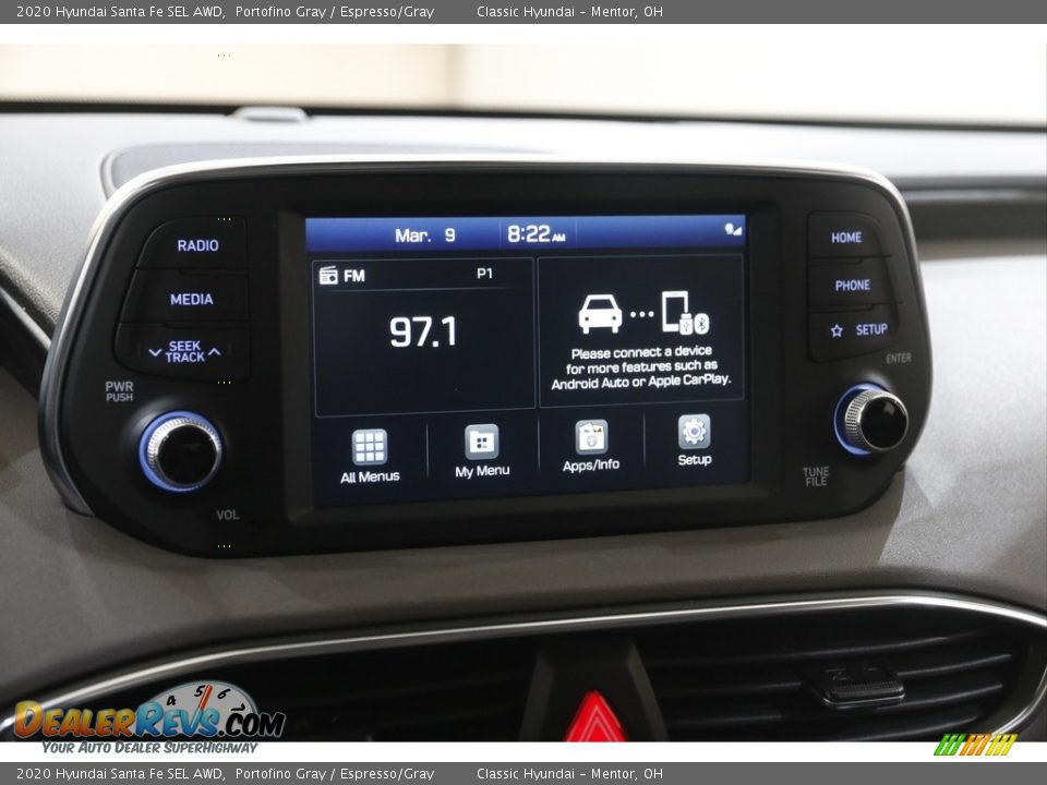 2020 Hyundai Santa Fe SEL AWD Portofino Gray / Espresso/Gray Photo #10