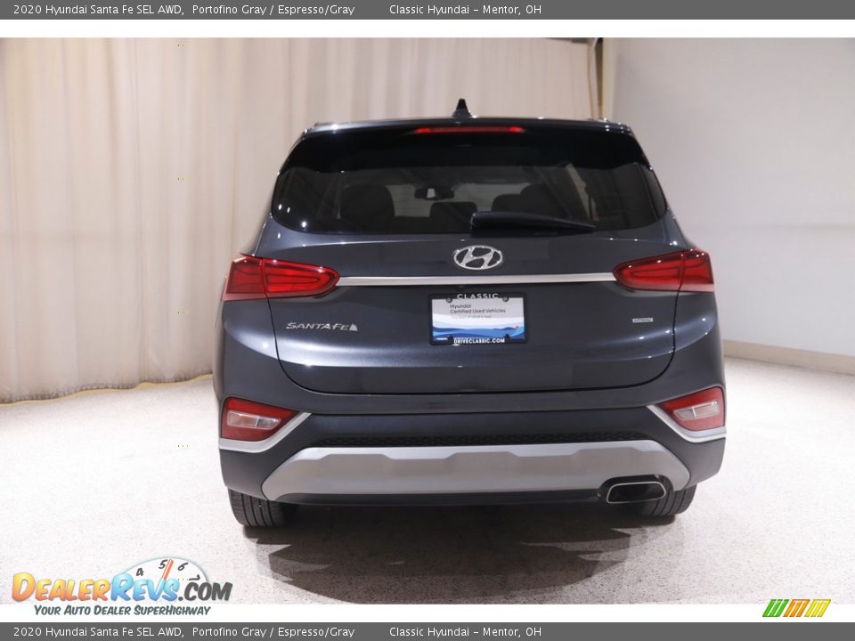 2020 Hyundai Santa Fe SEL AWD Portofino Gray / Espresso/Gray Photo #17
