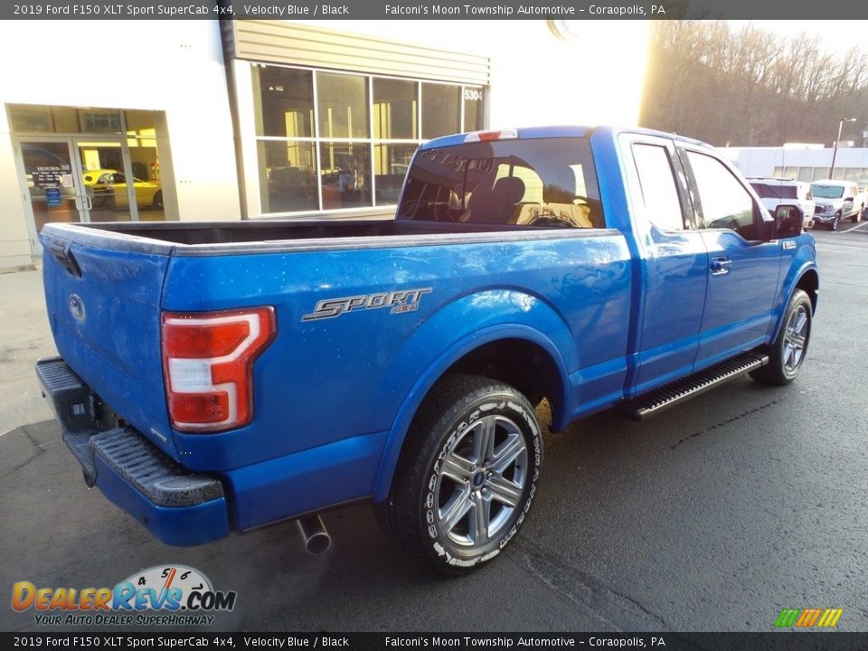 2019 Ford F150 XLT Sport SuperCab 4x4 Velocity Blue / Black Photo #2