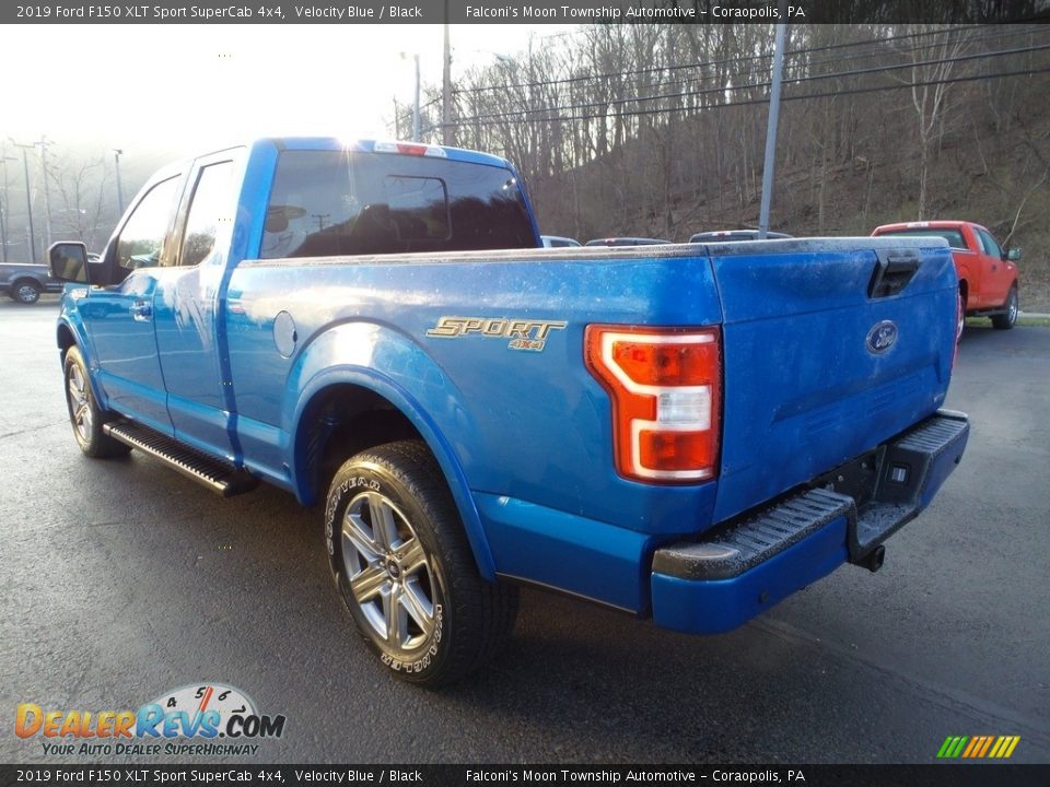 2019 Ford F150 XLT Sport SuperCab 4x4 Velocity Blue / Black Photo #4