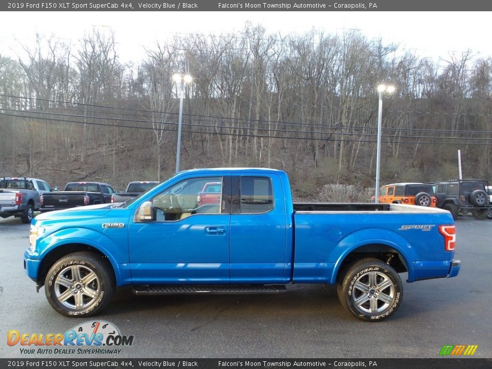 Velocity Blue 2019 Ford F150 XLT Sport SuperCab 4x4 Photo #5