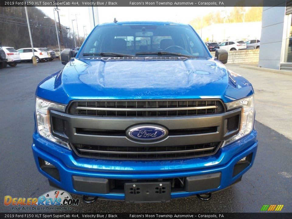 2019 Ford F150 XLT Sport SuperCab 4x4 Velocity Blue / Black Photo #7