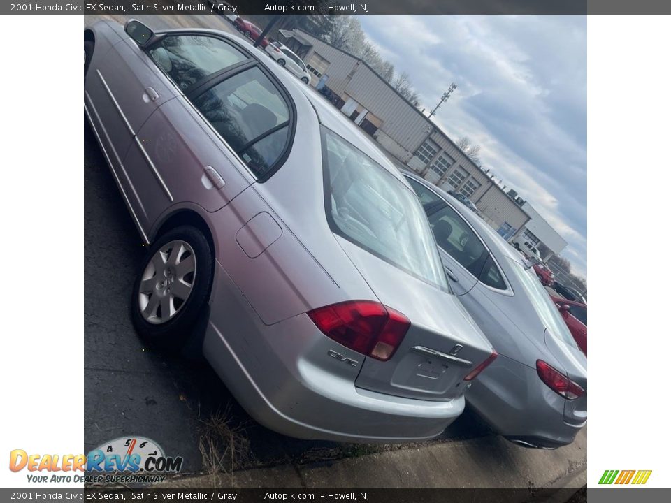 2001 Honda Civic EX Sedan Satin Silver Metallic / Gray Photo #3