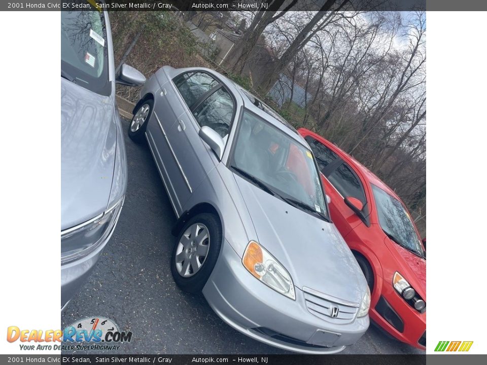 2001 Honda Civic EX Sedan Satin Silver Metallic / Gray Photo #6