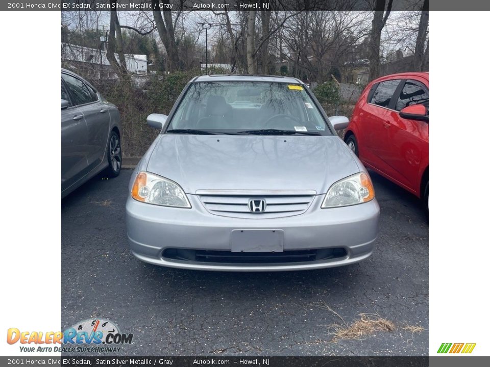 2001 Honda Civic EX Sedan Satin Silver Metallic / Gray Photo #8