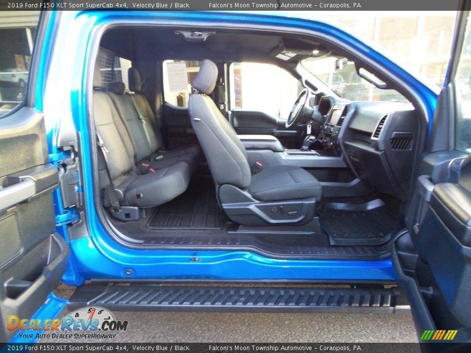 2019 Ford F150 XLT Sport SuperCab 4x4 Velocity Blue / Black Photo #16