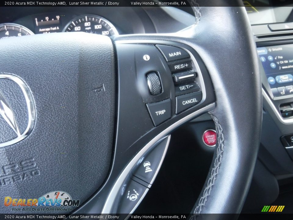 2020 Acura MDX Technology AWD Lunar Silver Metallic / Ebony Photo #28