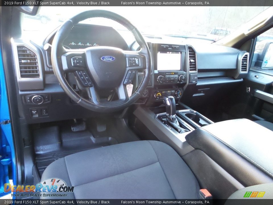 2019 Ford F150 XLT Sport SuperCab 4x4 Velocity Blue / Black Photo #22