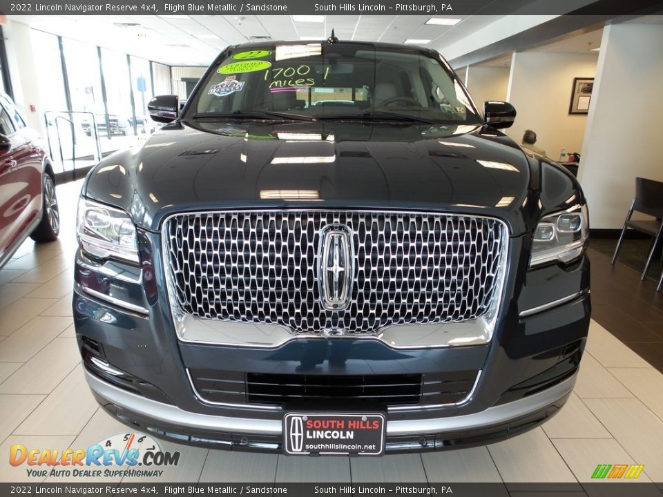 2022 Lincoln Navigator Reserve 4x4 Flight Blue Metallic / Sandstone Photo #6