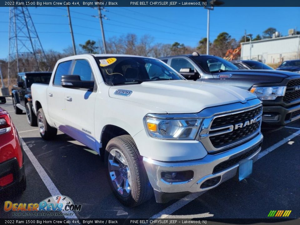 2022 Ram 1500 Big Horn Crew Cab 4x4 Bright White / Black Photo #3