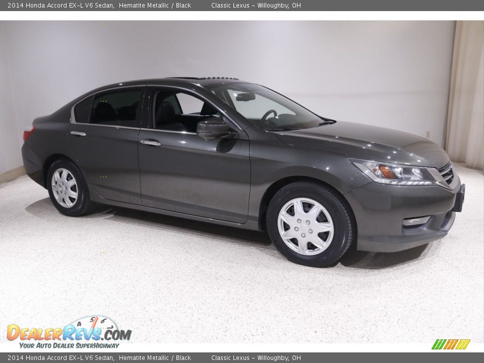 2014 Honda Accord EX-L V6 Sedan Hematite Metallic / Black Photo #1