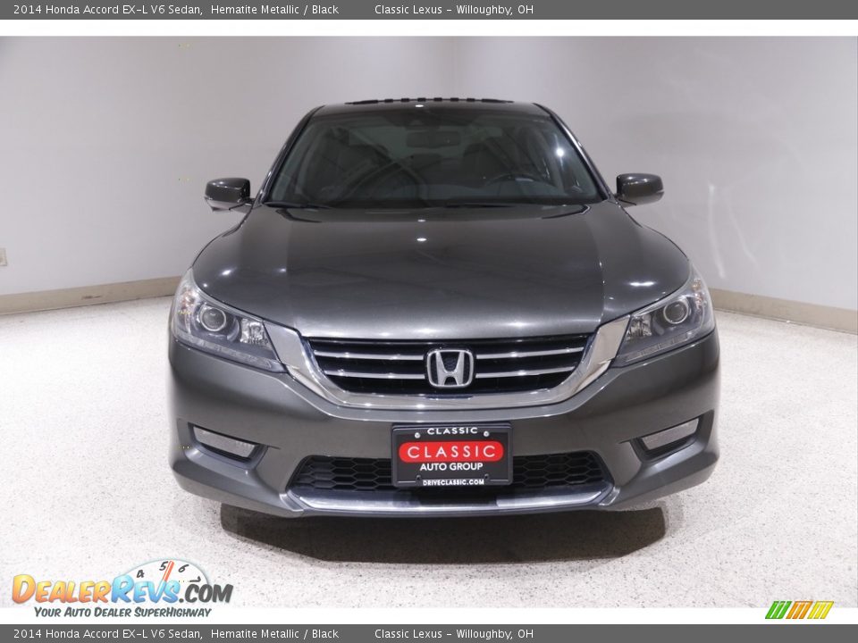 2014 Honda Accord EX-L V6 Sedan Hematite Metallic / Black Photo #2