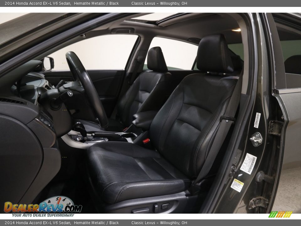2014 Honda Accord EX-L V6 Sedan Hematite Metallic / Black Photo #5