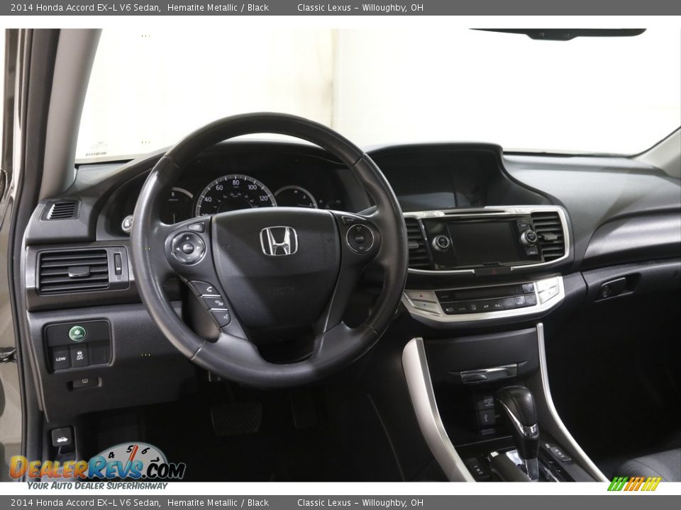 2014 Honda Accord EX-L V6 Sedan Hematite Metallic / Black Photo #6