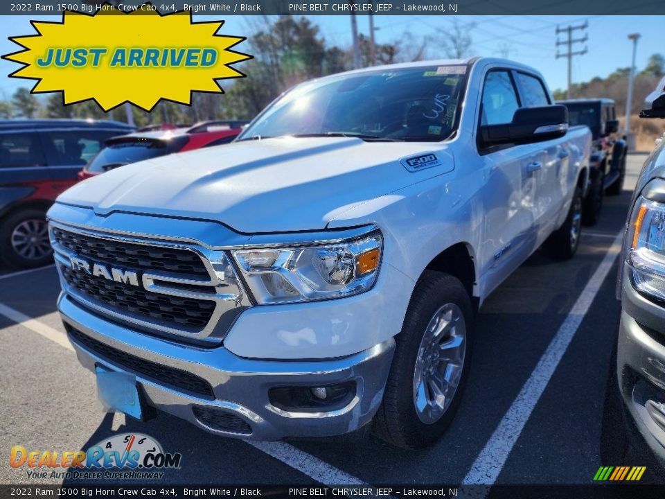 2022 Ram 1500 Big Horn Crew Cab 4x4 Bright White / Black Photo #1