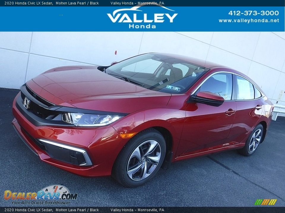 2020 Honda Civic LX Sedan Molten Lava Pearl / Black Photo #1