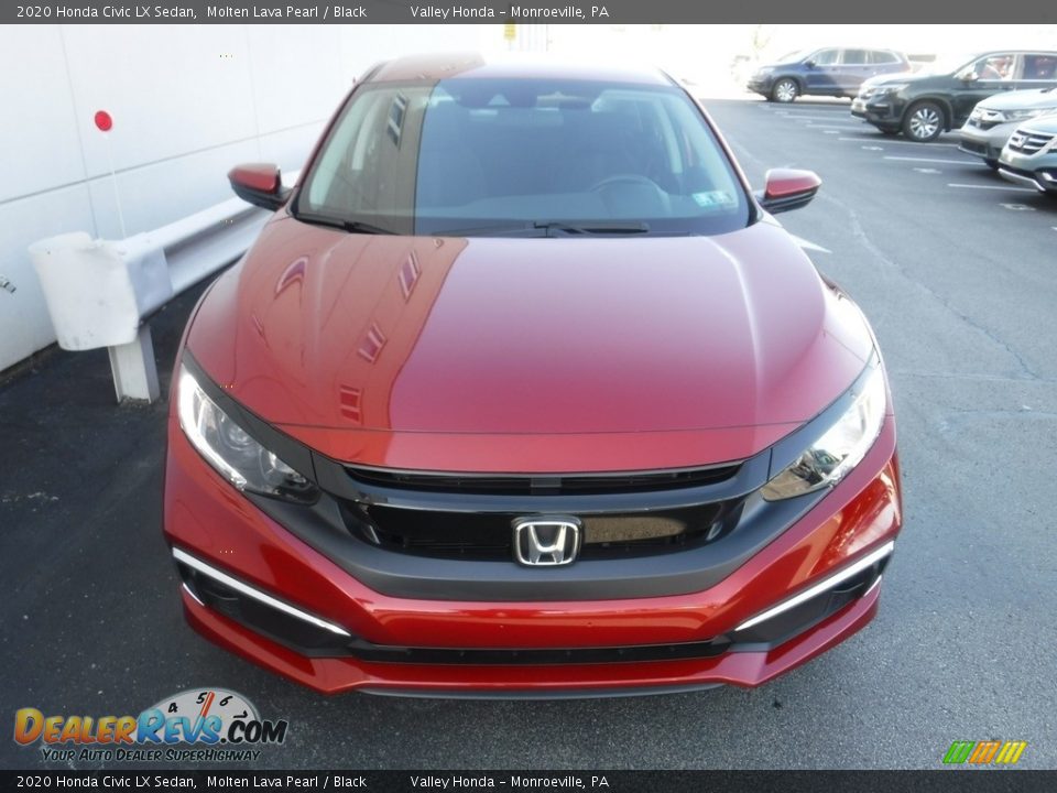 2020 Honda Civic LX Sedan Molten Lava Pearl / Black Photo #4