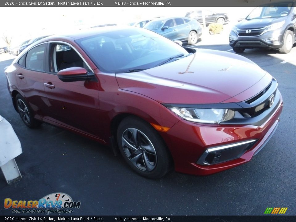 2020 Honda Civic LX Sedan Molten Lava Pearl / Black Photo #5