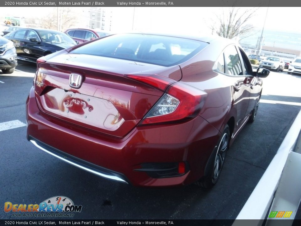 2020 Honda Civic LX Sedan Molten Lava Pearl / Black Photo #6