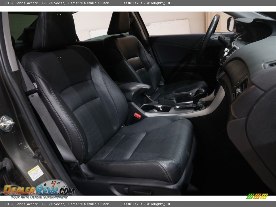 2014 Honda Accord EX-L V6 Sedan Hematite Metallic / Black Photo #16