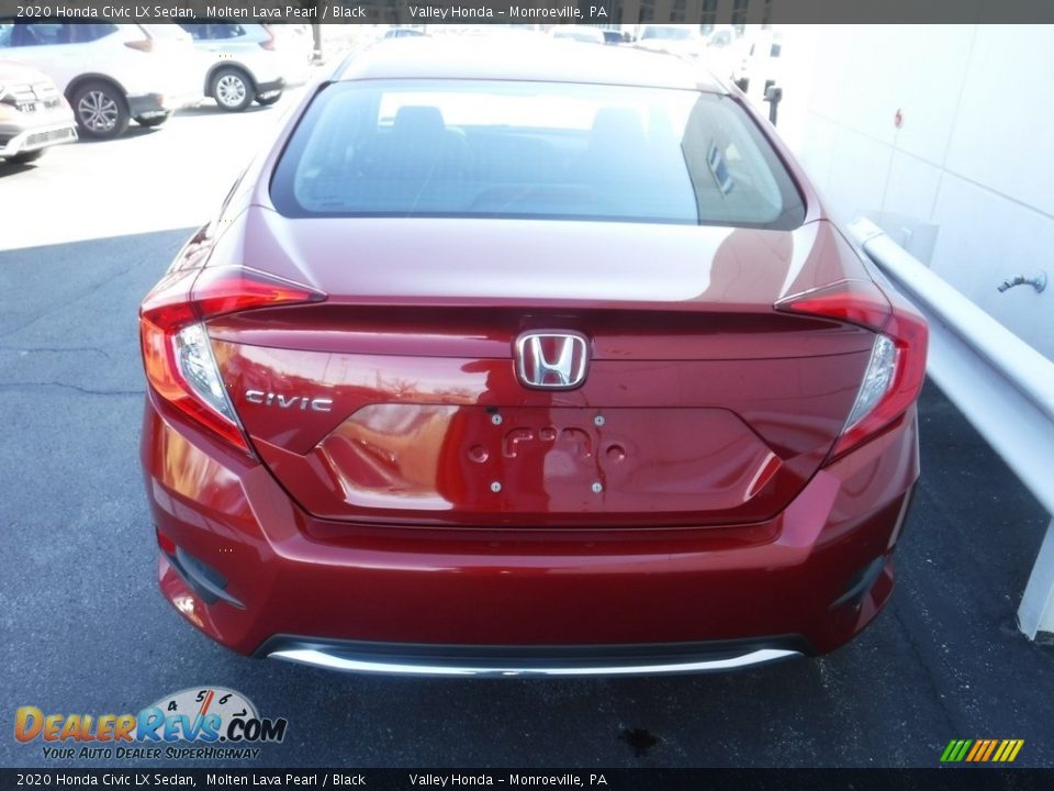 2020 Honda Civic LX Sedan Molten Lava Pearl / Black Photo #7