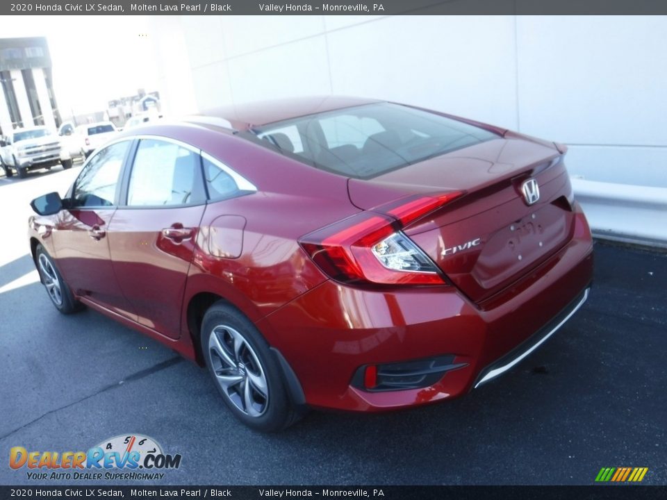 2020 Honda Civic LX Sedan Molten Lava Pearl / Black Photo #8