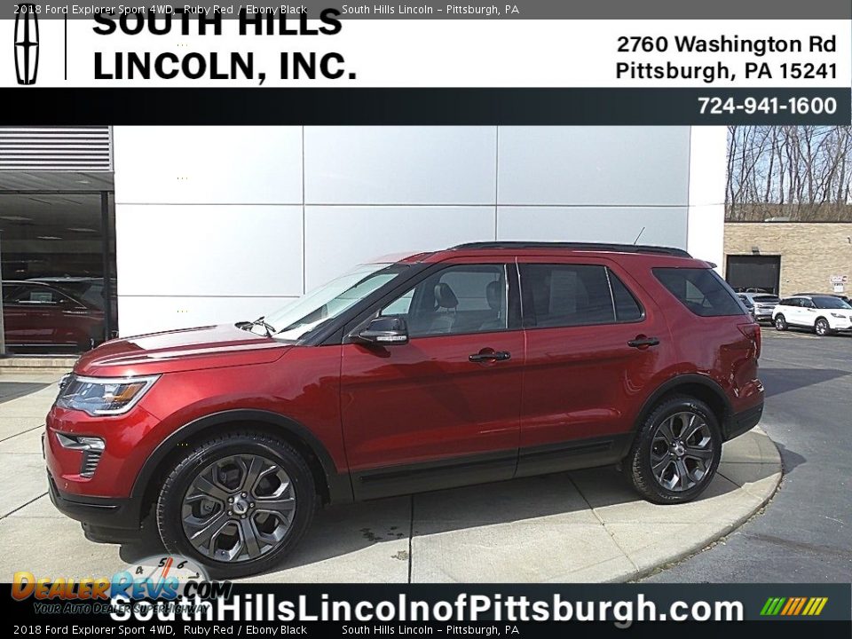 2018 Ford Explorer Sport 4WD Ruby Red / Ebony Black Photo #1