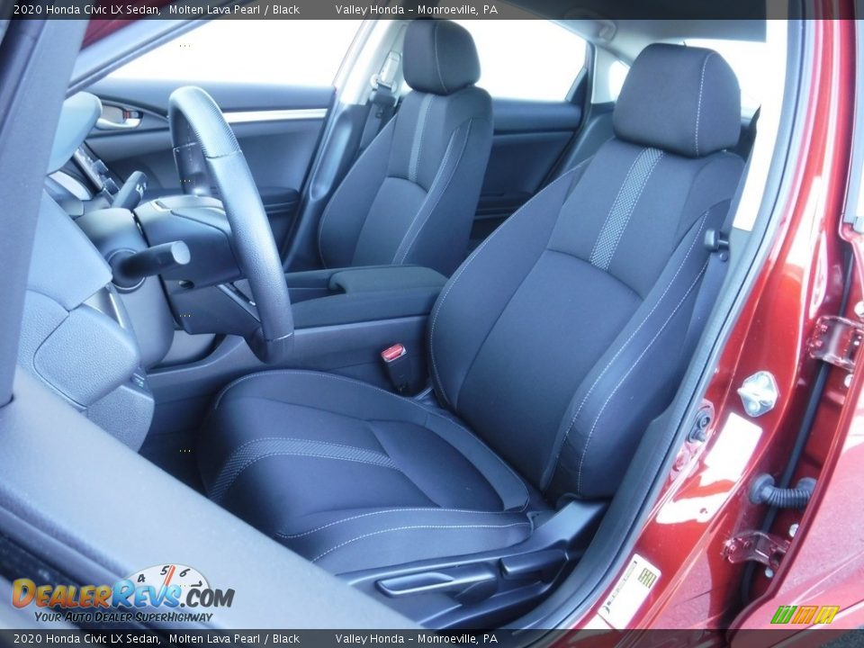 2020 Honda Civic LX Sedan Molten Lava Pearl / Black Photo #12
