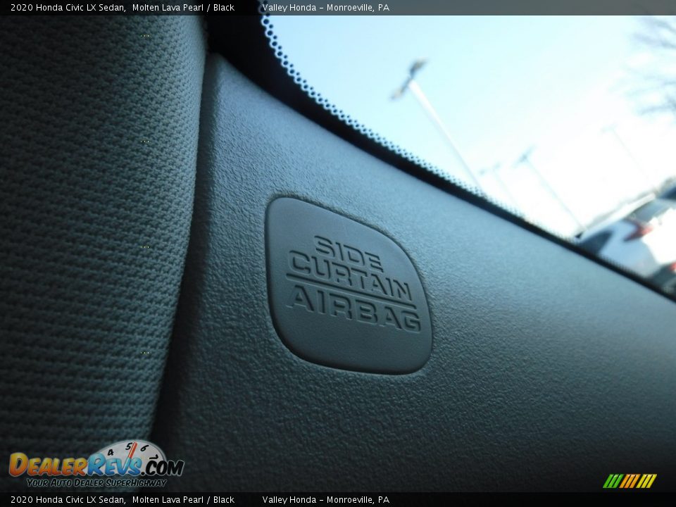 2020 Honda Civic LX Sedan Molten Lava Pearl / Black Photo #16