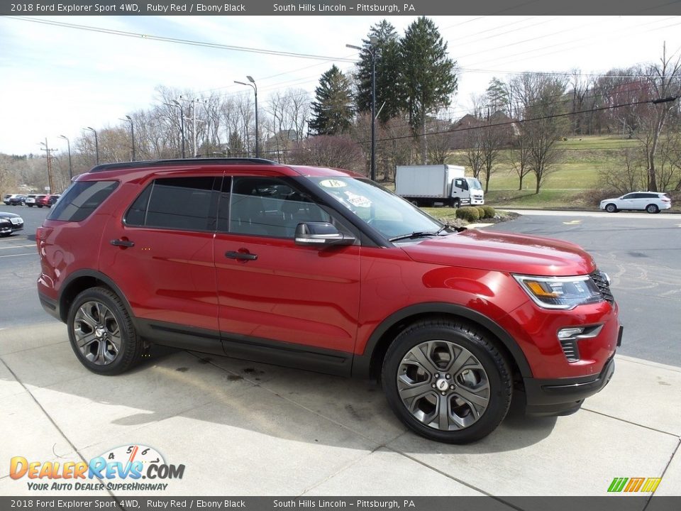 2018 Ford Explorer Sport 4WD Ruby Red / Ebony Black Photo #7