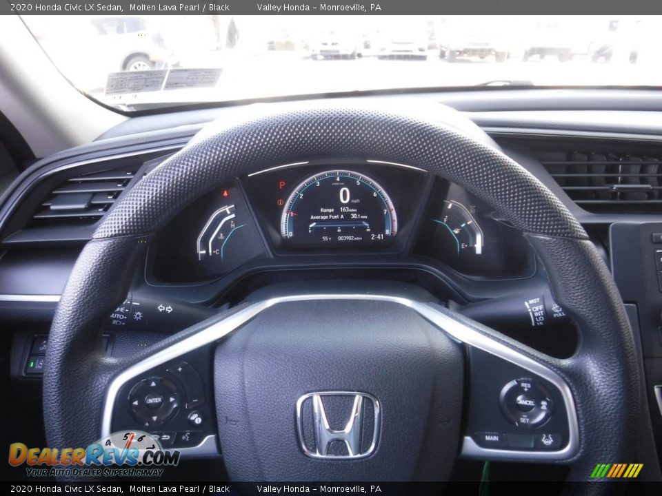2020 Honda Civic LX Sedan Molten Lava Pearl / Black Photo #17
