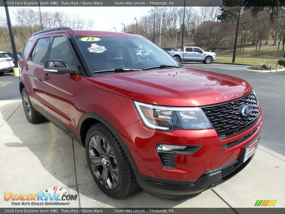 2018 Ford Explorer Sport 4WD Ruby Red / Ebony Black Photo #8