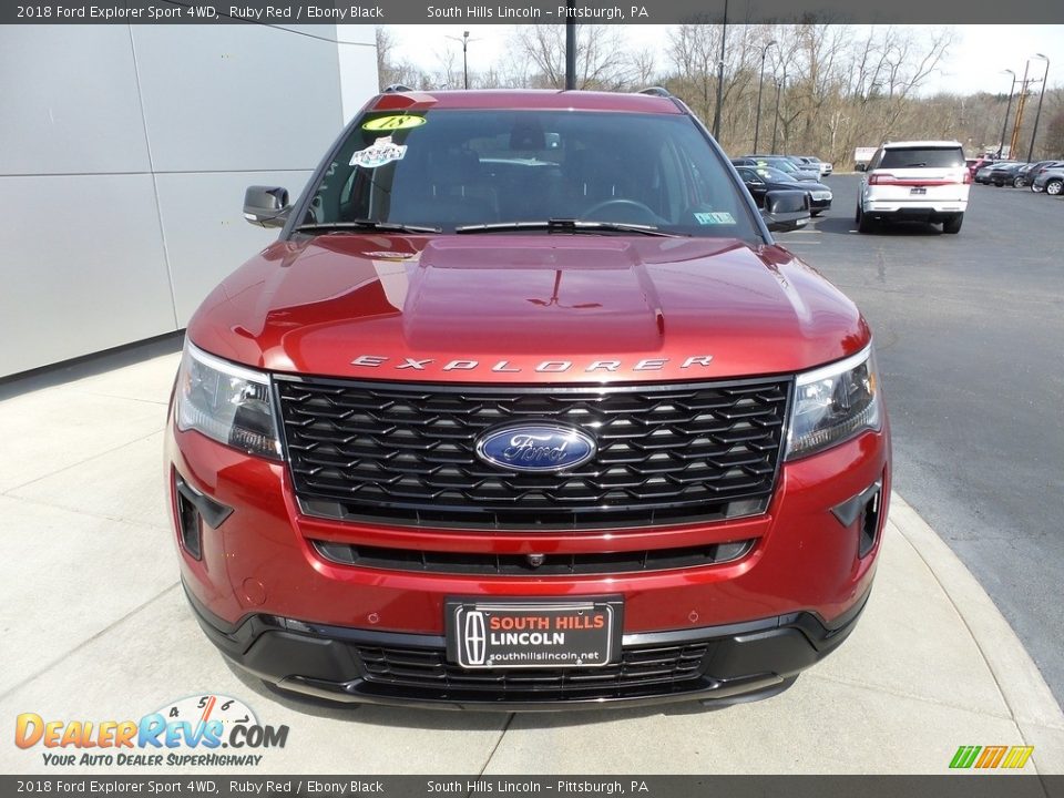 2018 Ford Explorer Sport 4WD Ruby Red / Ebony Black Photo #9