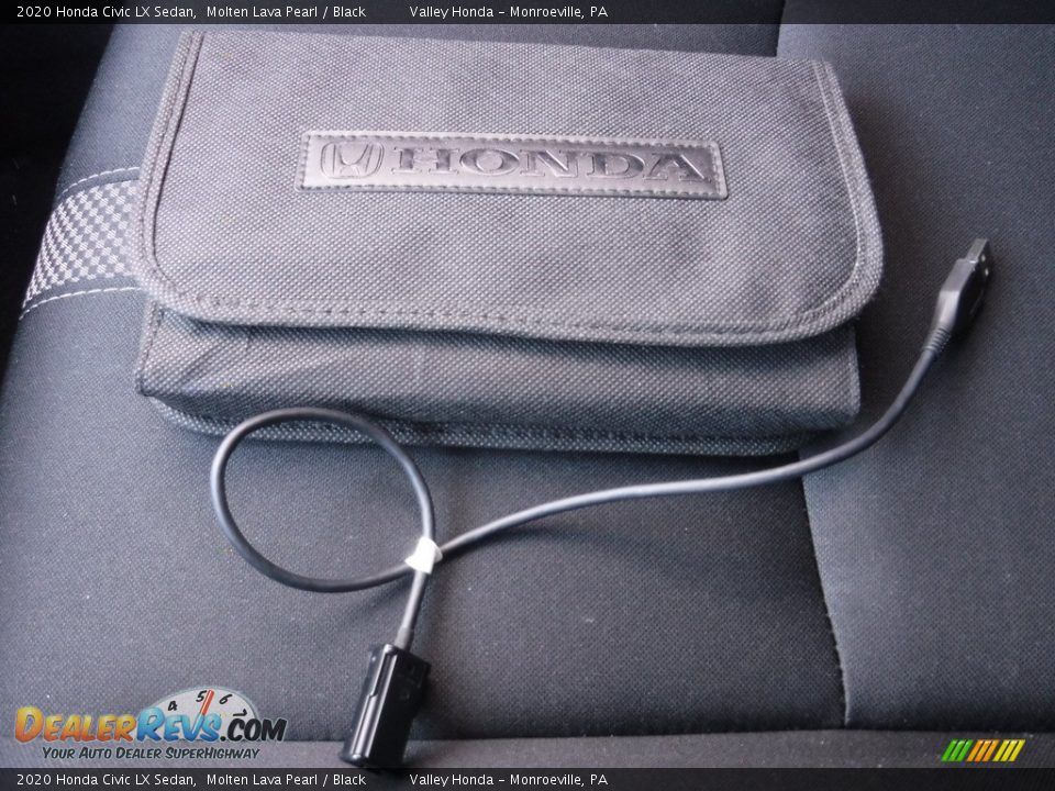 2020 Honda Civic LX Sedan Molten Lava Pearl / Black Photo #25