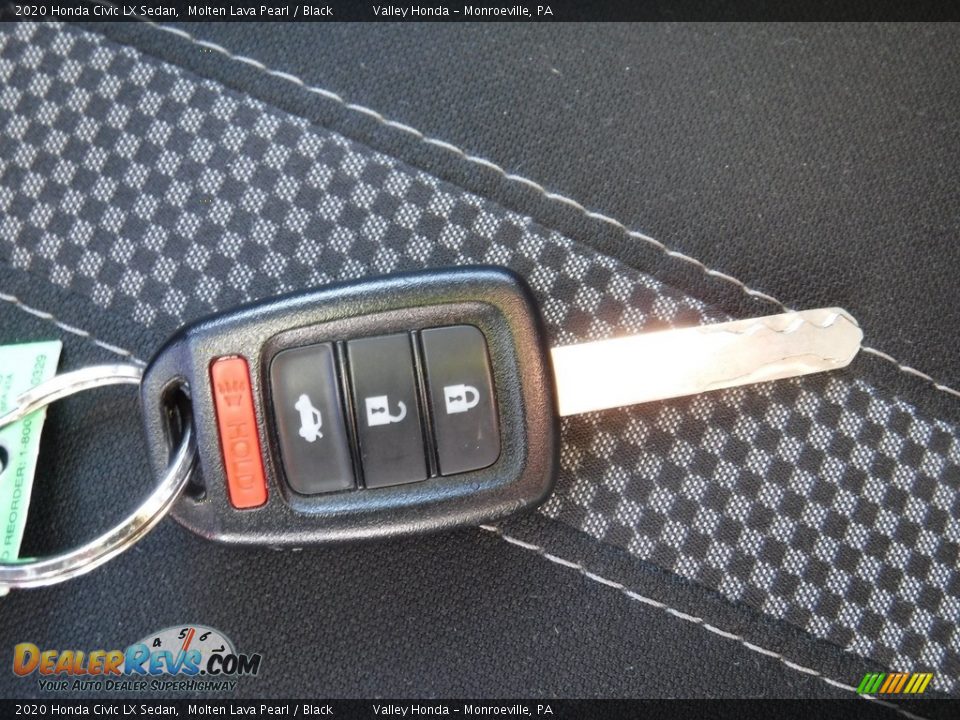 2020 Honda Civic LX Sedan Molten Lava Pearl / Black Photo #26