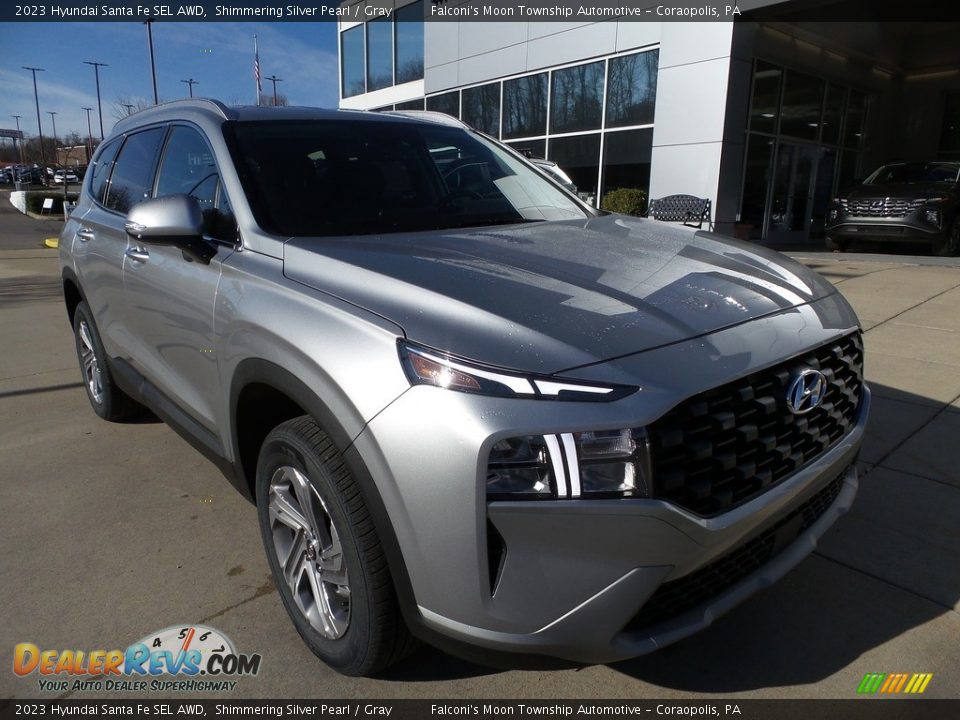 2023 Hyundai Santa Fe SEL AWD Shimmering Silver Pearl / Gray Photo #9