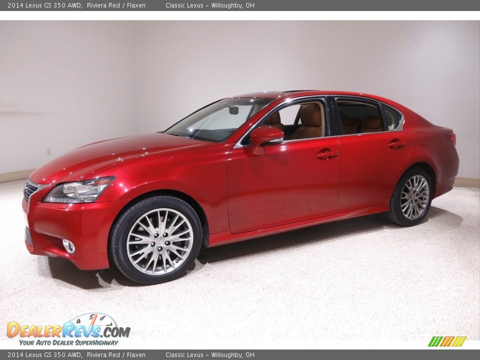 2014 Lexus GS 350 AWD Riviera Red / Flaxen Photo #3