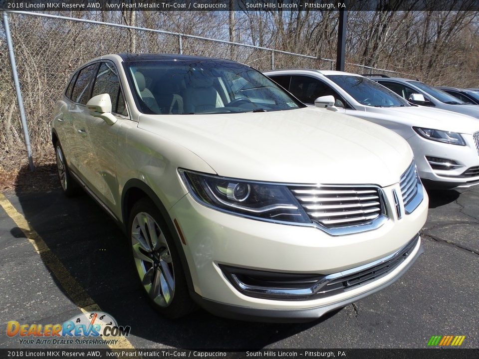 2018 Lincoln MKX Reserve AWD Ivory Pearl Metallic Tri-Coat / Cappuccino Photo #4