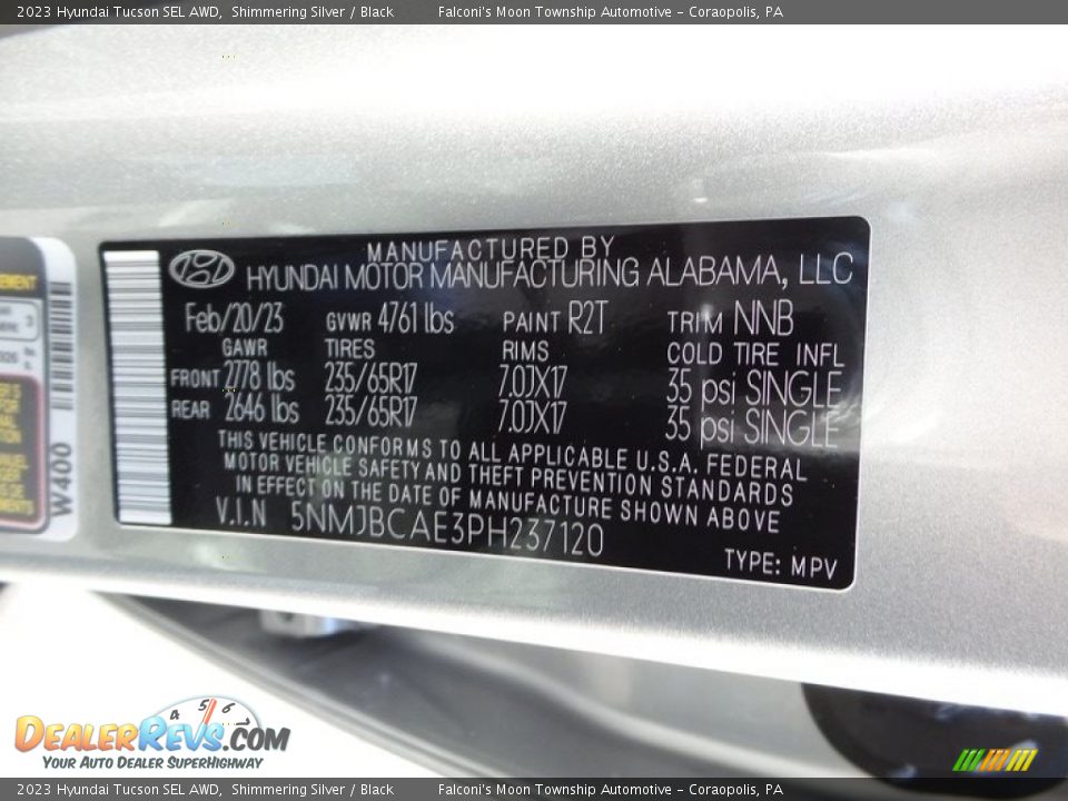 2023 Hyundai Tucson SEL AWD Shimmering Silver / Black Photo #18